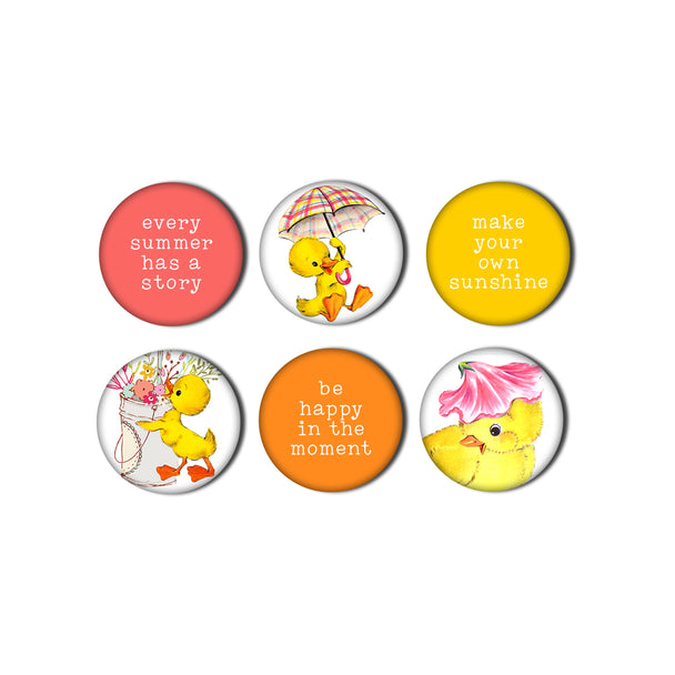 Sun Kissed . Sunshine Flair Buttons