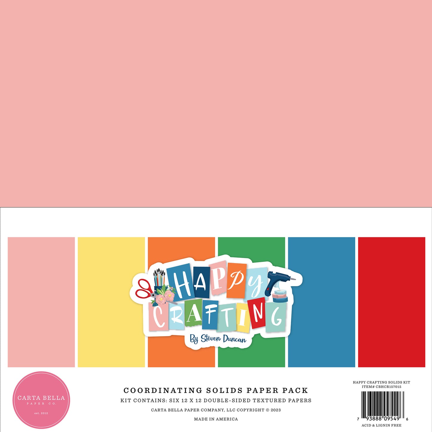 Happy Crafting . Coordinating Solids Paper Pack