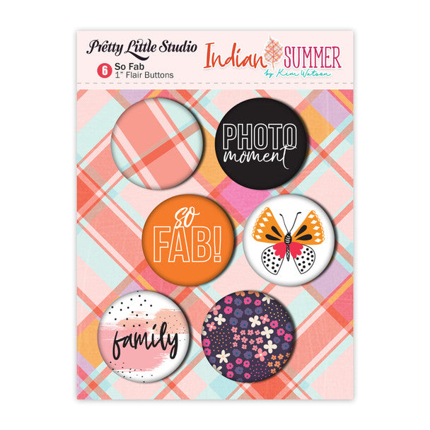 Indian Summer . So Fab Flair Buttons