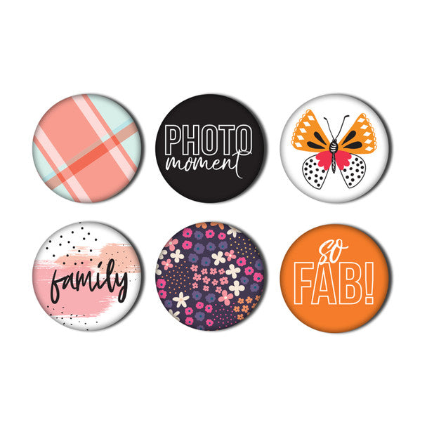Indian Summer . So Fab Flair Buttons