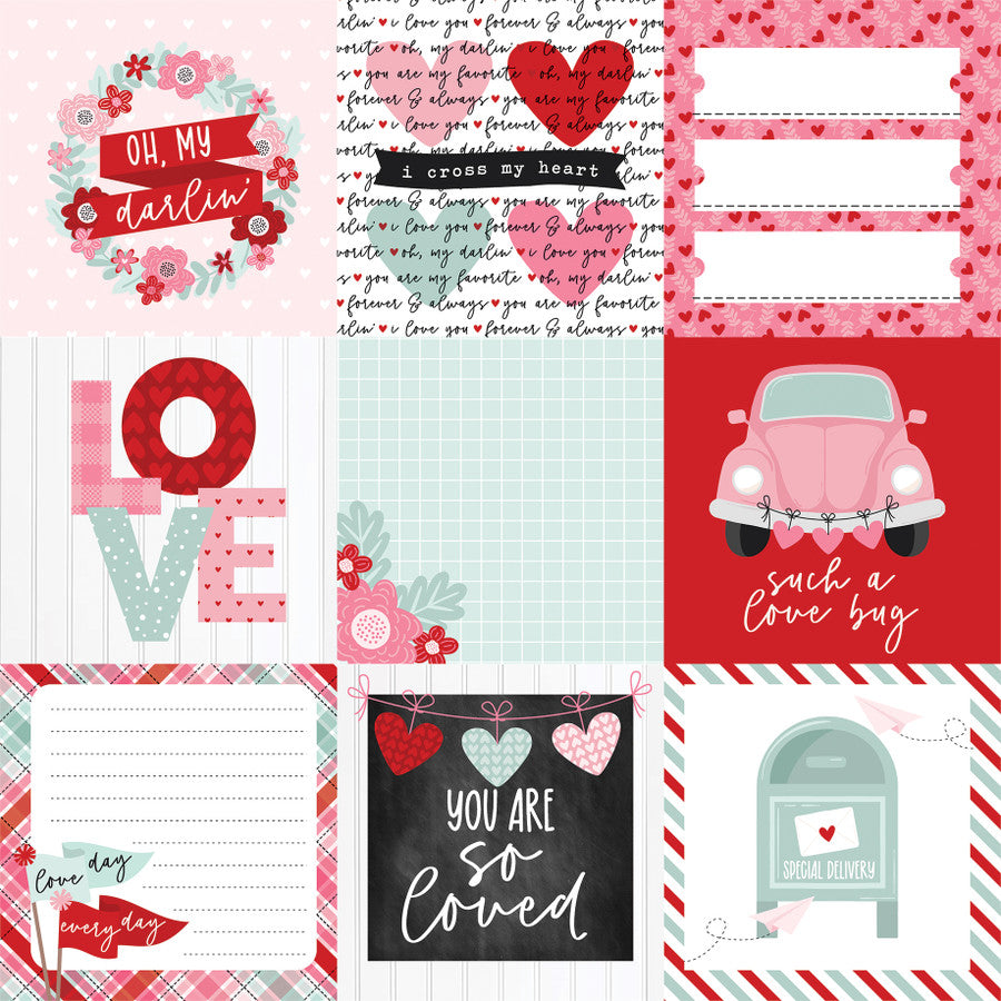 Love Notes . 4x4 Journaling Cards