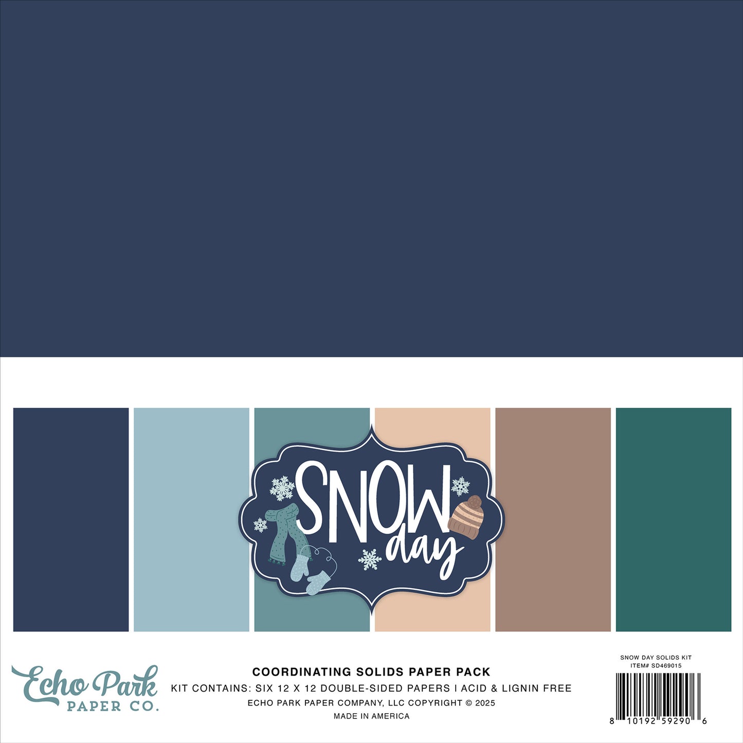 Snow Day . Coordinating Solids Paper Pack