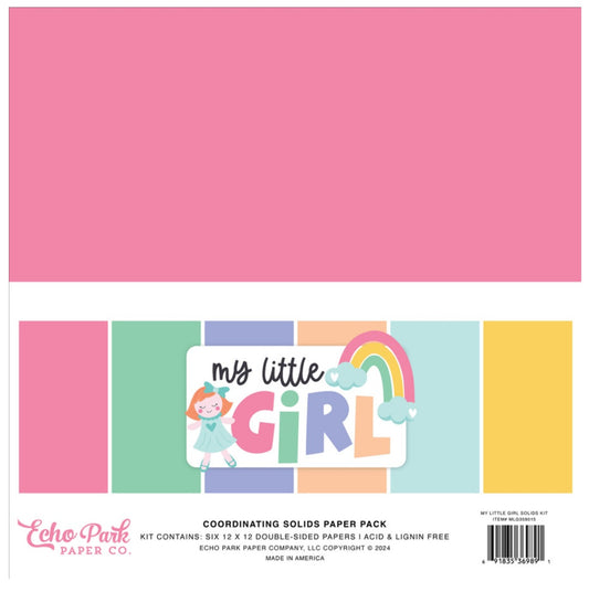 My Little Girl.  Coordinating Solids Paper Pack