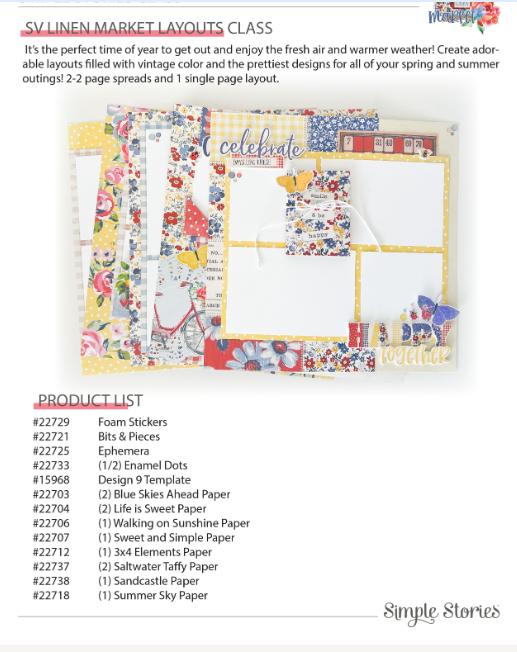 Simple Vintage Linen Market . Instructions Only