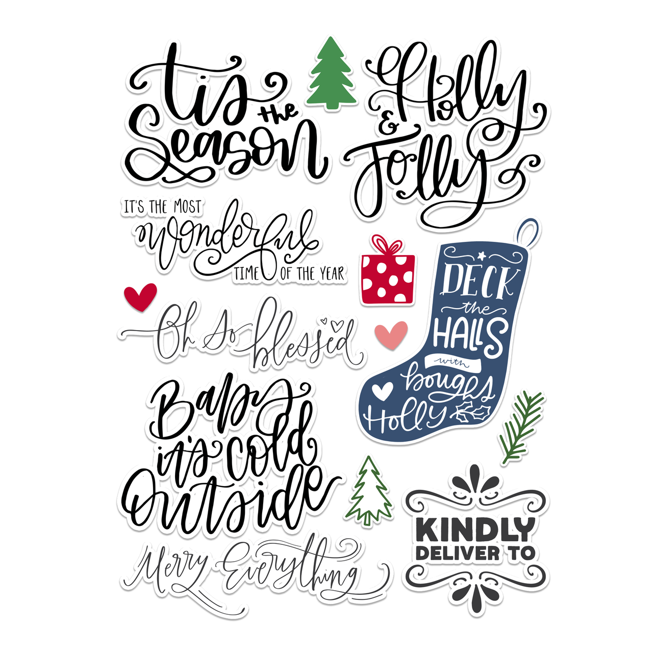 Tis the Season . Holly Jolly Die-Cuts