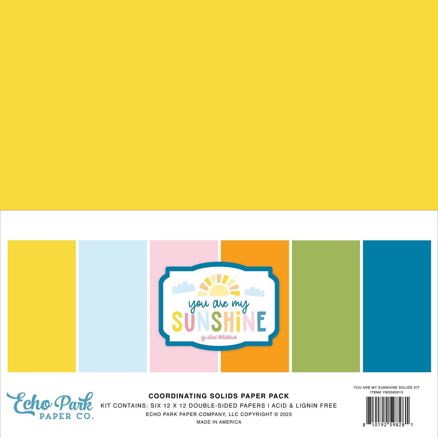 You Are My Sunshine . Coordinating Solids Paper Pack