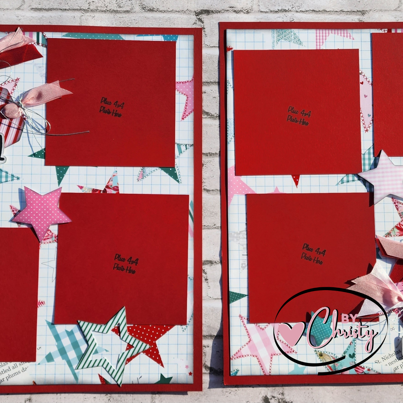 Custom . Holiday Magic 2 Page Scrapbook Layout