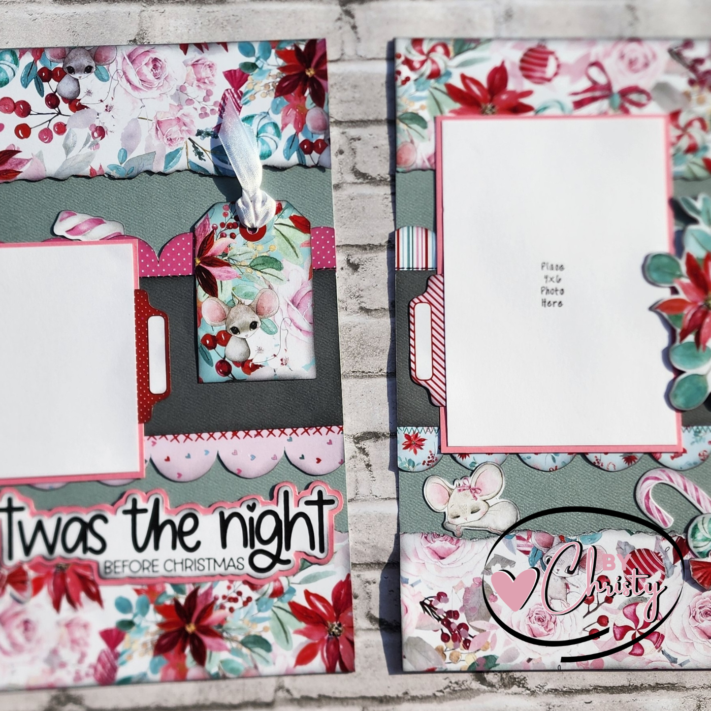Custom . Twas the Night 2 Page 12x12 Scrapbook Layout