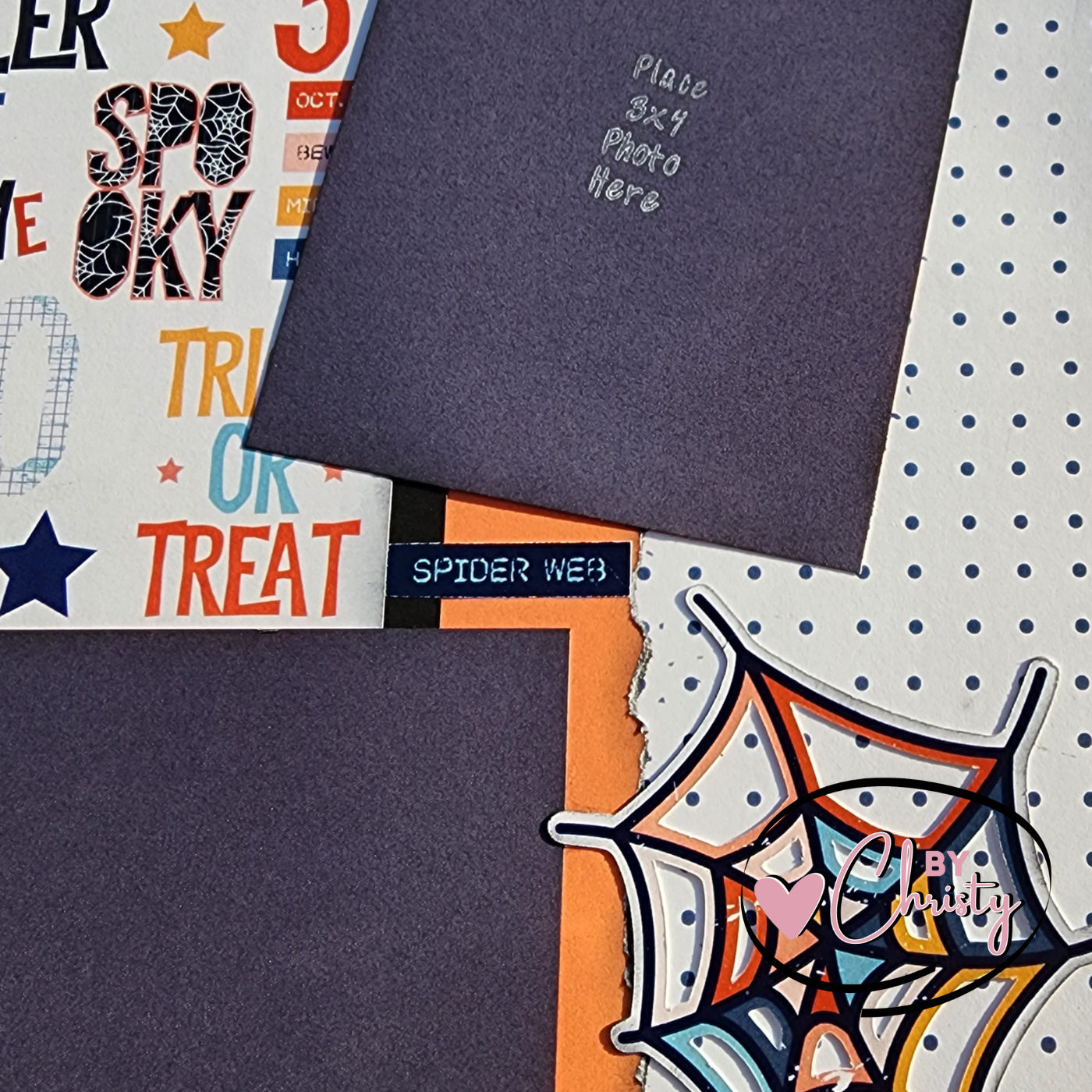 Custom . Spider Single Page Scrapbook Layout