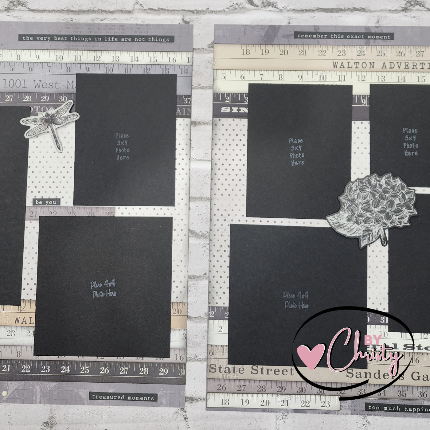 Custom . Good Life 2 Page Scrapbook Layout