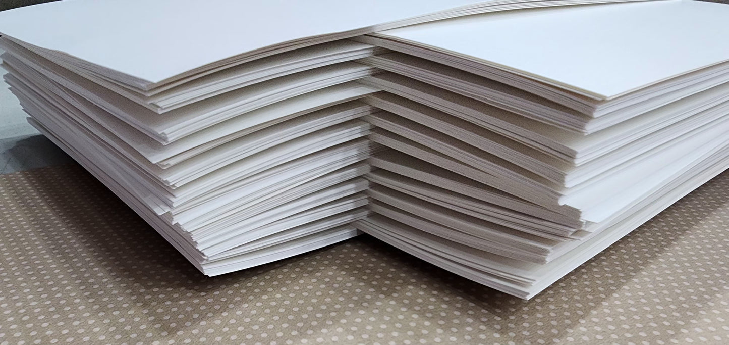 Pearly White Single Sheet . 8 1/2 x 11 Linen Cardstock