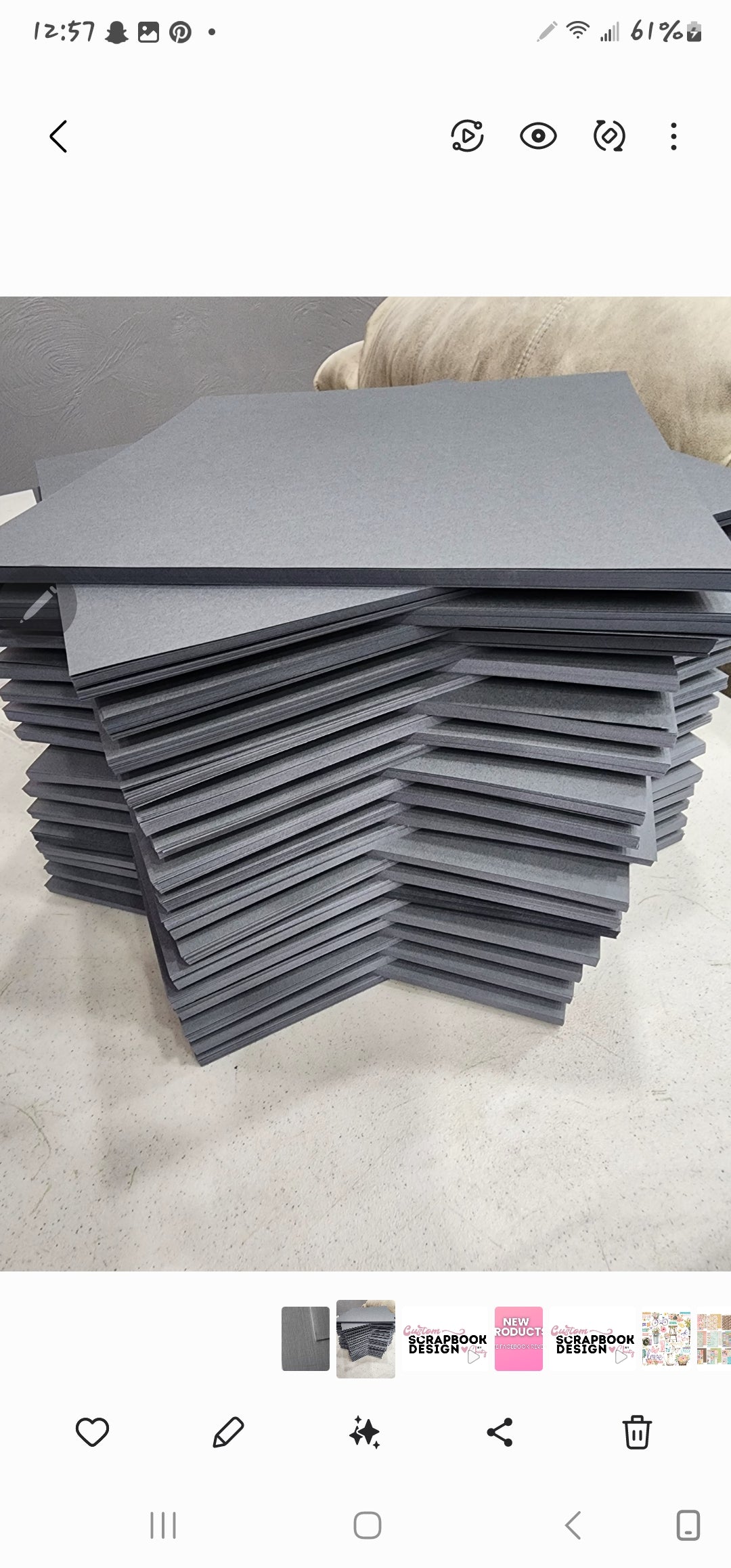 Grey Mushroom 4" x 6" Photo Mats Pkg of 25 . Linen Cardstock