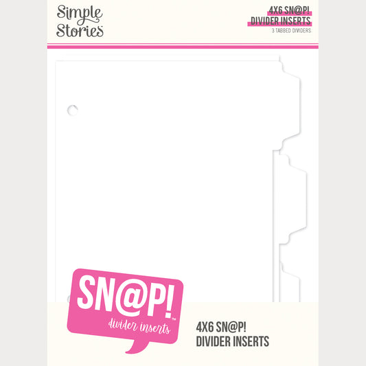 4x6 Sn@p . Divider Binder Inserts