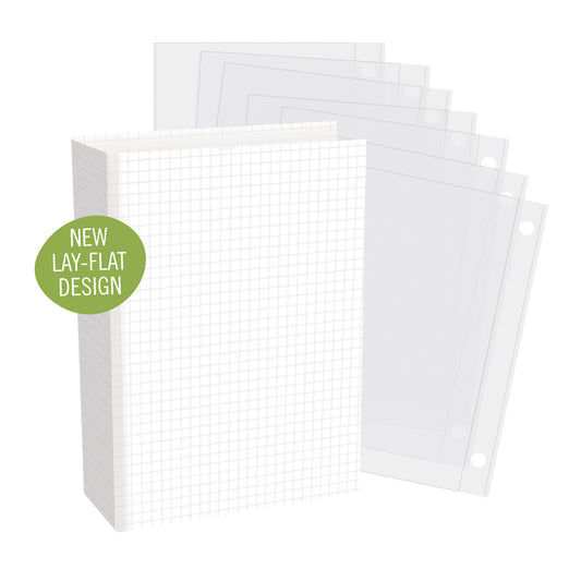 4x6 SN@P! - Simple Grid Chipboard Binder . Snap Binder
