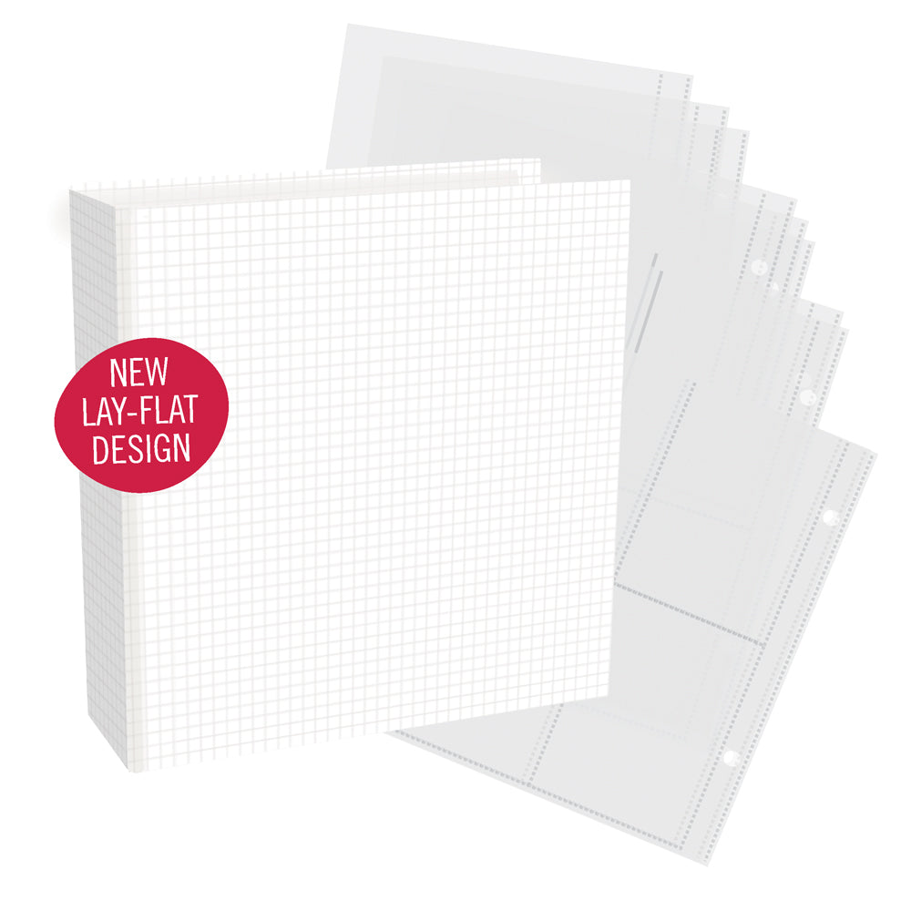 6x8 Sn@p Simple Grid Chipboard Binder . Snap Binder