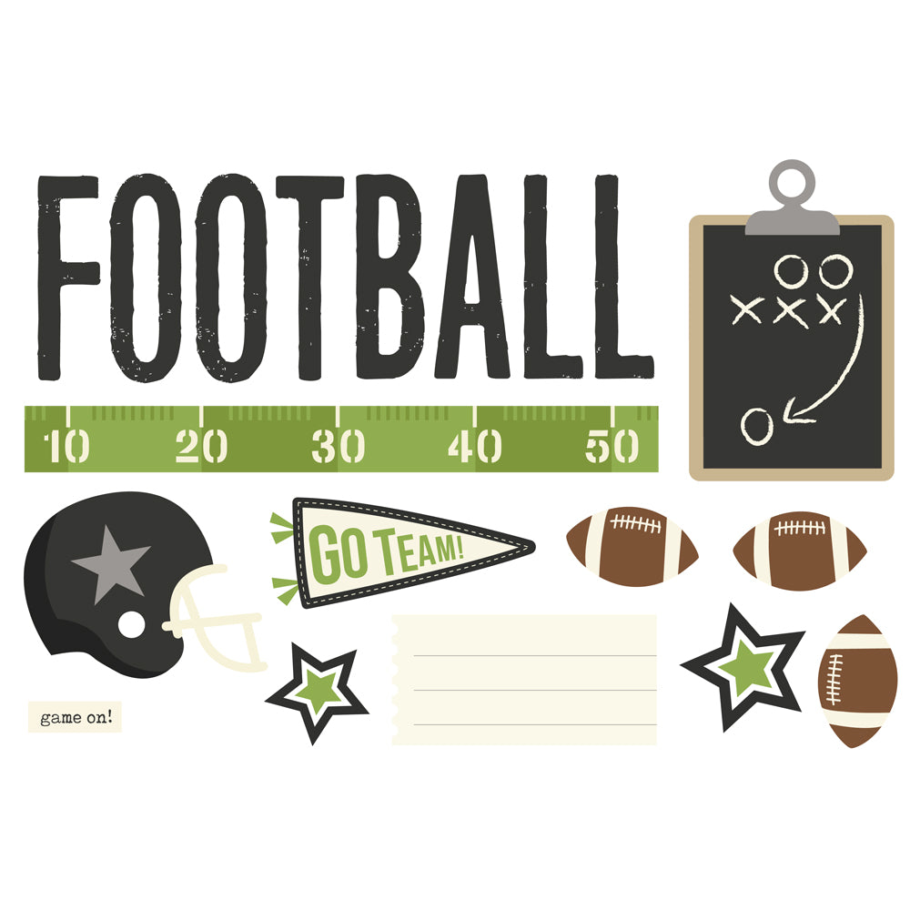 Sports Simple Set . Football Page Pieces