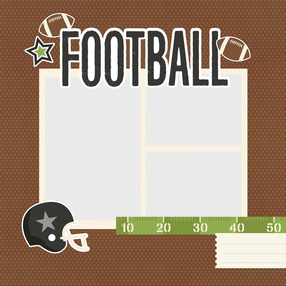Sports Simple Set . Football Page Pieces