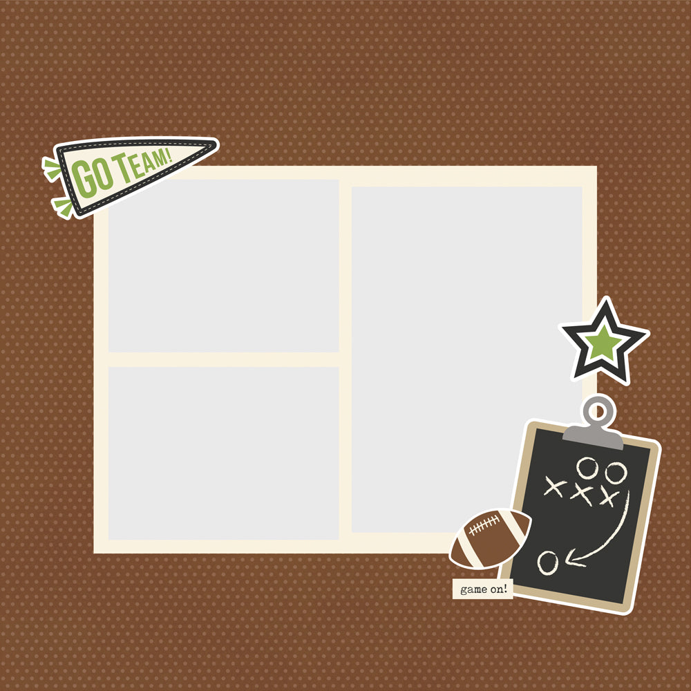 Sports Simple Set . Football Page Pieces