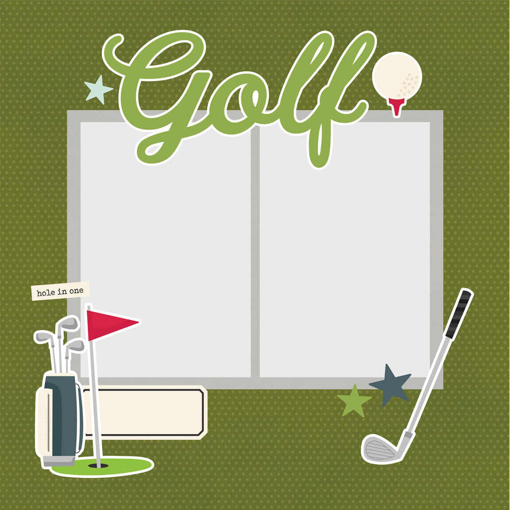 Sports Simple Set . Golf Page Pieces