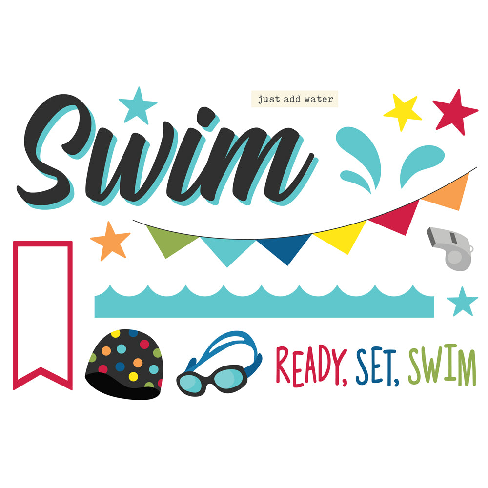 Sports Simple Set , Swim Page Pieces