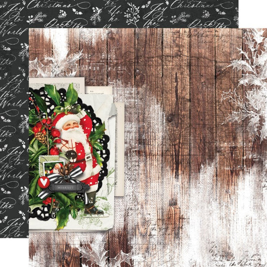 Simple Vintage Christmas Lodge . Jolly St Nick