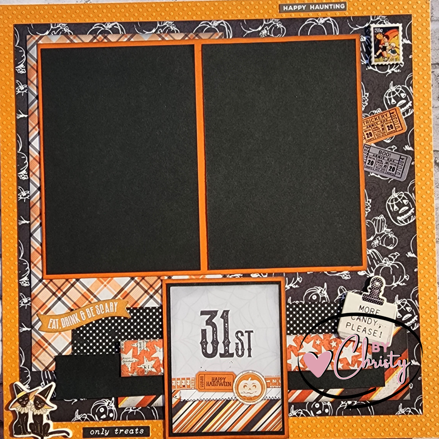 Custom . October 31st 2 Page Scrapbook Layout
