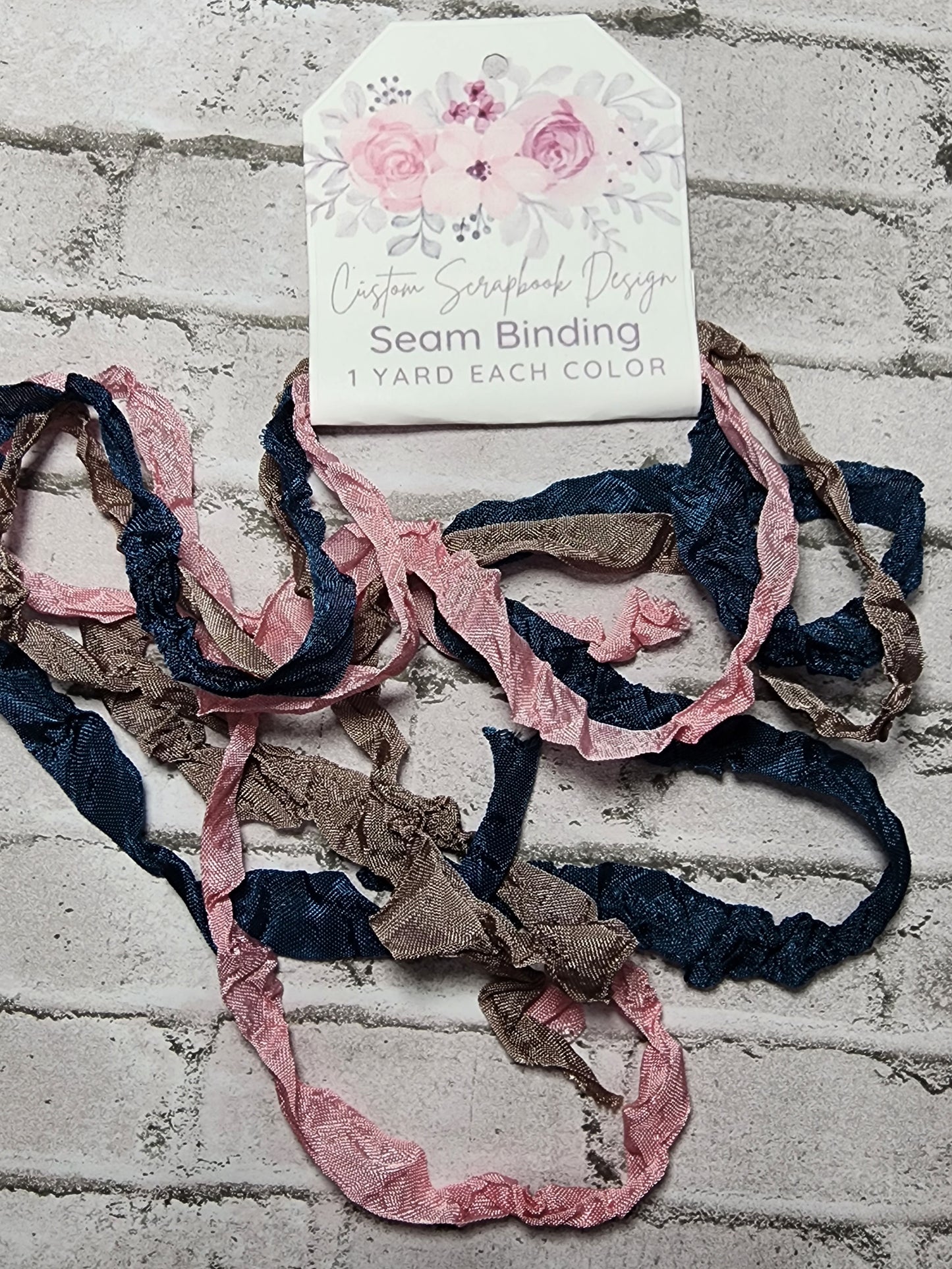 Seam Binding . Crinkled Antique Set