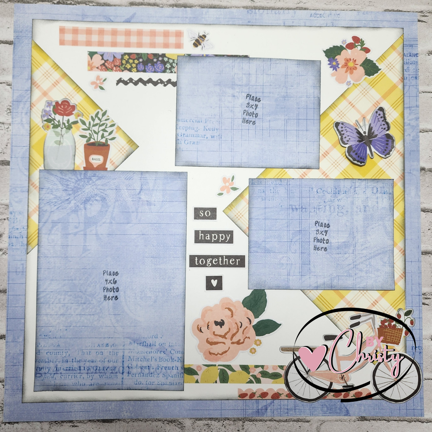 Custom . So Happy Together 2 Page 12x12 Scrapbook Layout