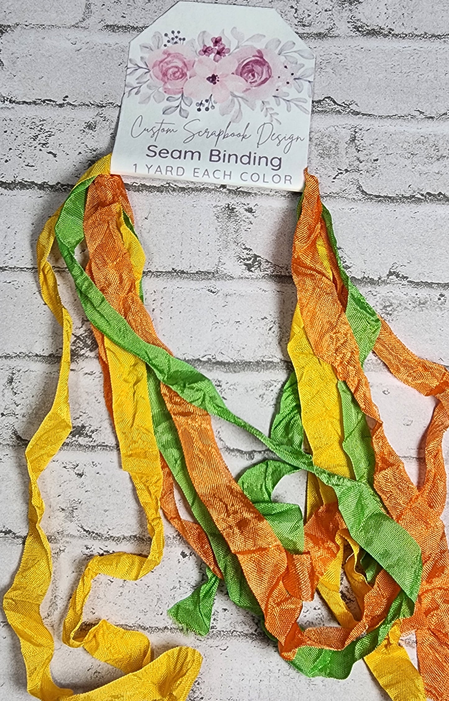 Seam Binding . Crinkled Little Pumpkin