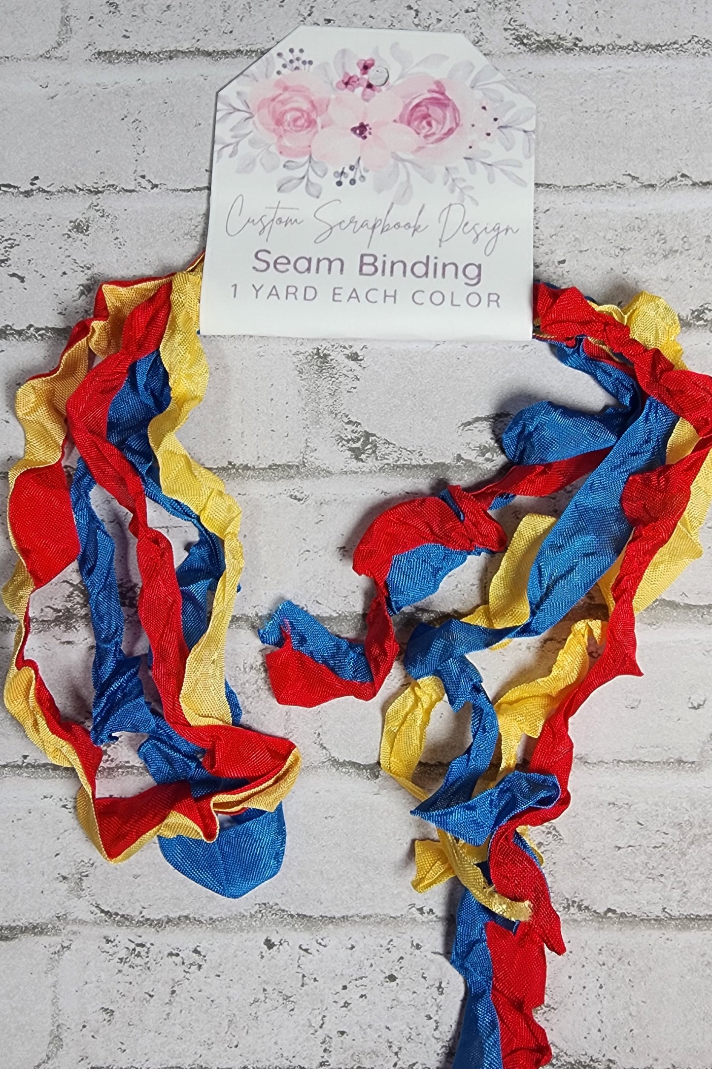 Seam Binding . Crinkled Brights