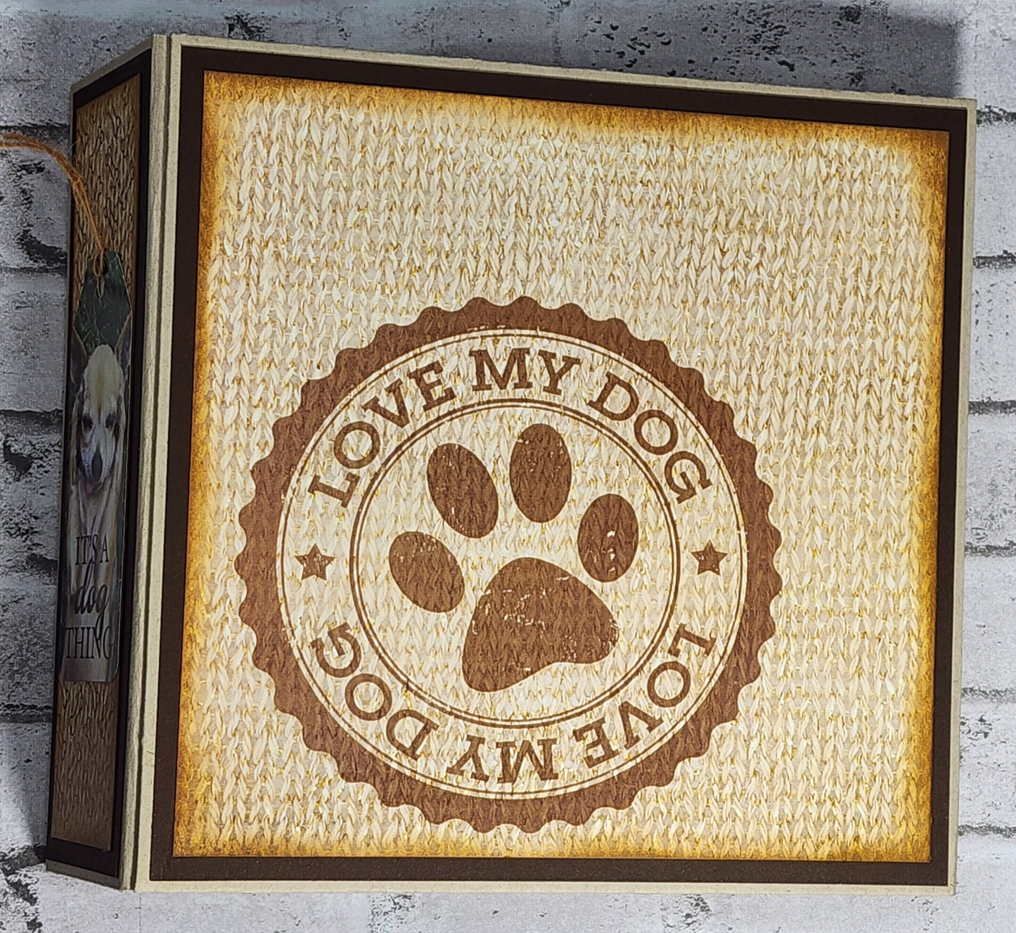 Custom . Brown I Love My Dog Mini Album