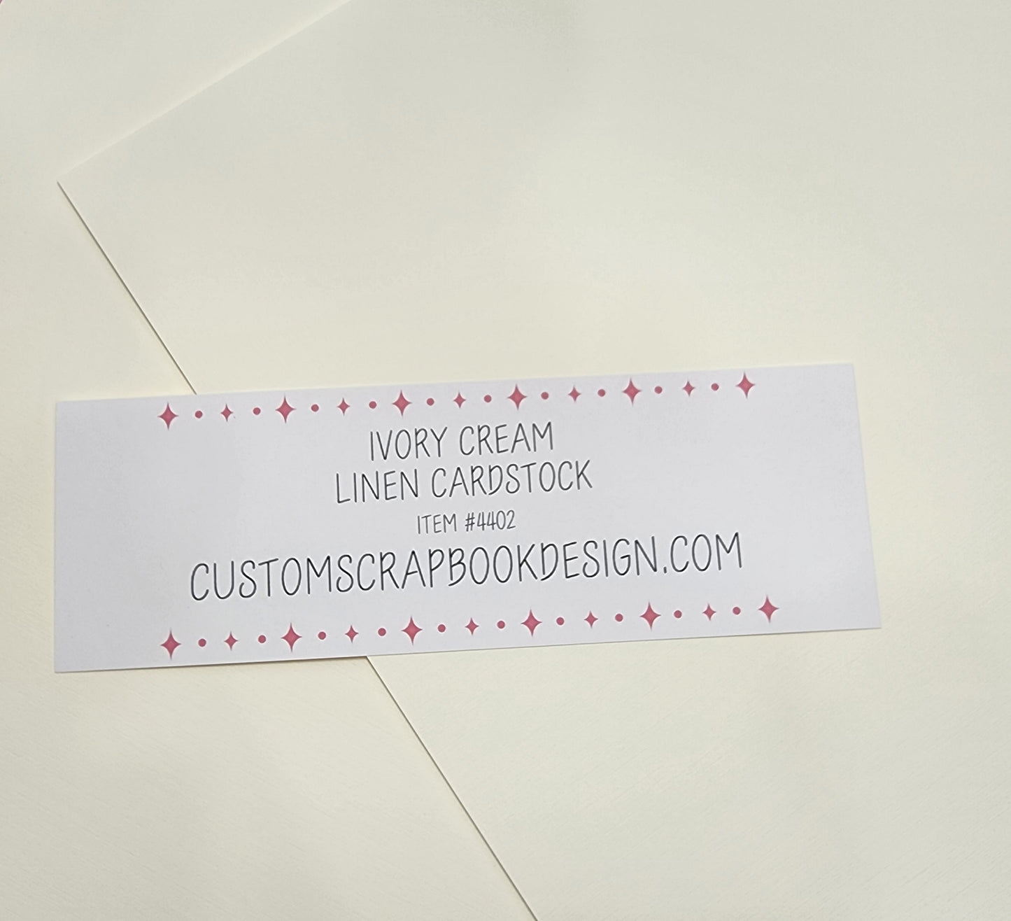 Ivory Cream Pkg of 25 . 12 x 12 Linen Cardstock