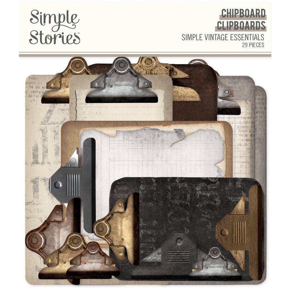 Simple Vintage Essentials . Chipboard Clipboards