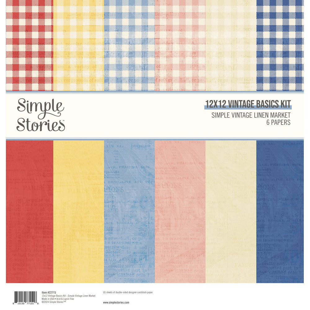 Simple Vintage Linen Market . 12x12 Basics Kit