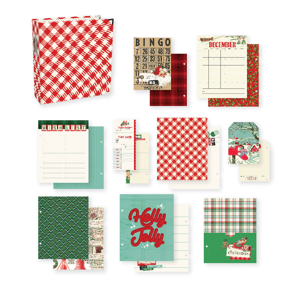 Simple Vintage Holly Jolly Sn@p . Holiday Binder