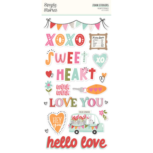 Heartstrings . Foam Stickers