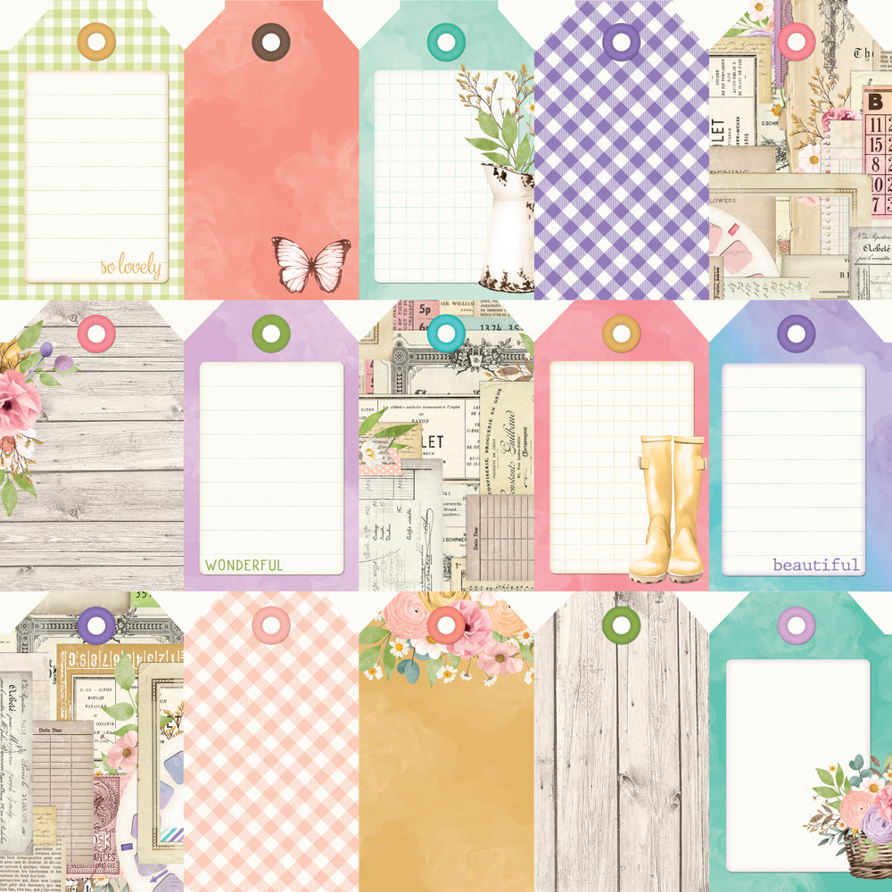 Simple Vintage Flower Shoppe . Tag Elements