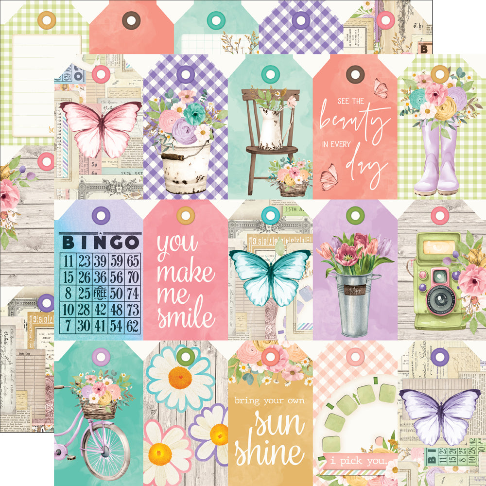 Simple Vintage Flower Shoppe . Tag Elements