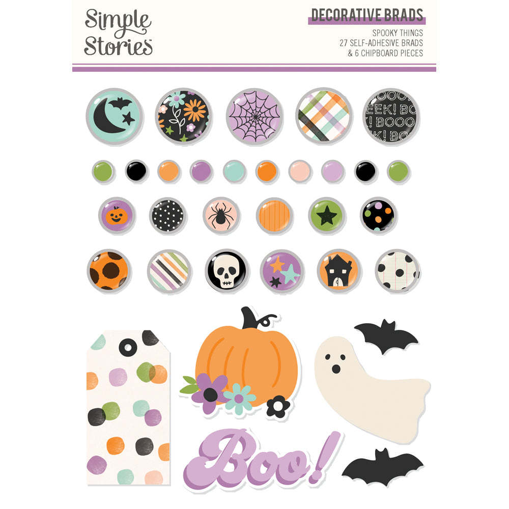Spooky Things . Decorative Brads