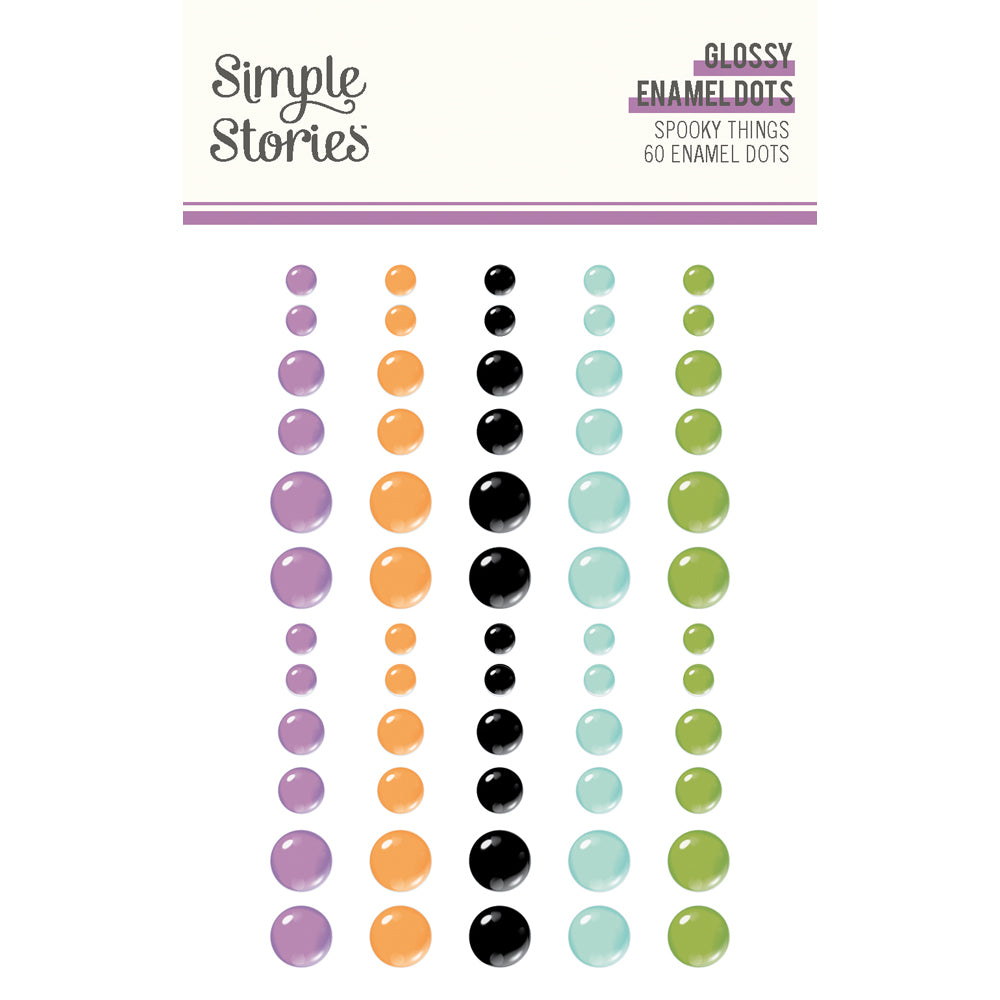 Spooky Things . Glossy Enamel Dots