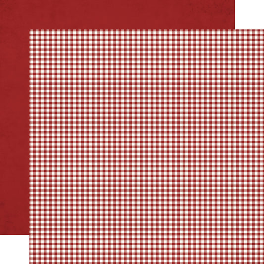 Pre-Order Simple Vintage Autumn Breeze . Garnet Gingham