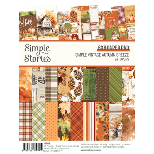 Pre-Order Simple Vintage Autumn Breeze . 6x8 Paper Pad