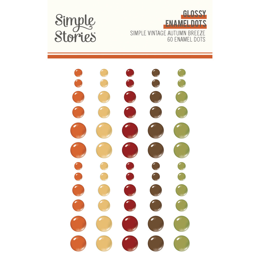 Simple Vintage Autumn Breeze . Glossy Enamel Dots