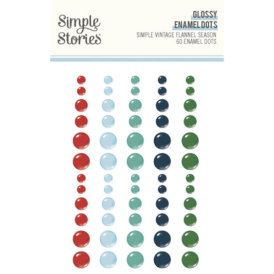 Simple Vintage Flannel Season . Glossy Enamel Dots