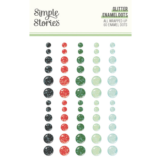 Pre-Order All Wrapped Up . Glitter Enamel Dots