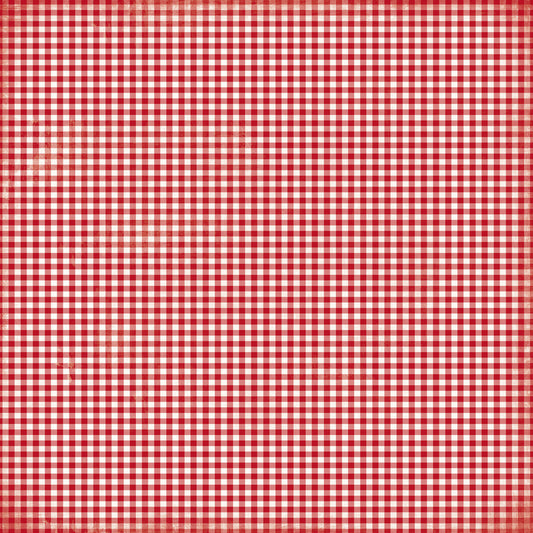 Simple Vintage Believe . Candy Cane Gingham