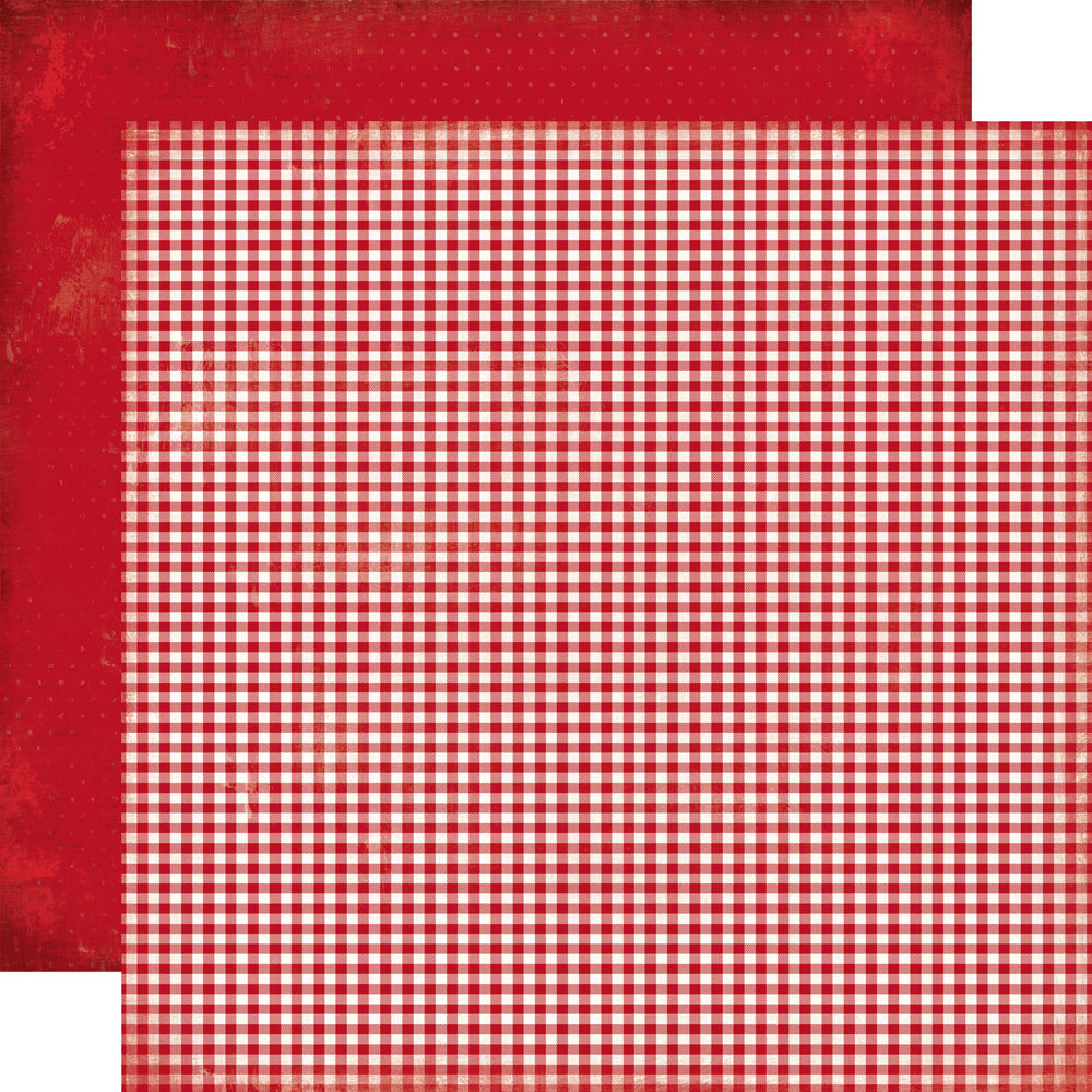 Simple Vintage Believe . Candy Cane Gingham