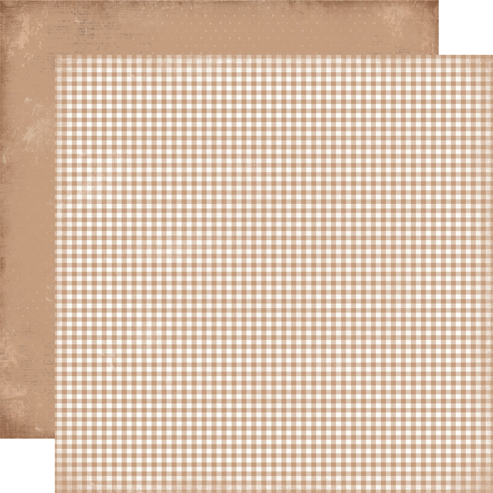 Pre-Order Simple Vintage Believe . Gingerbread Gingham