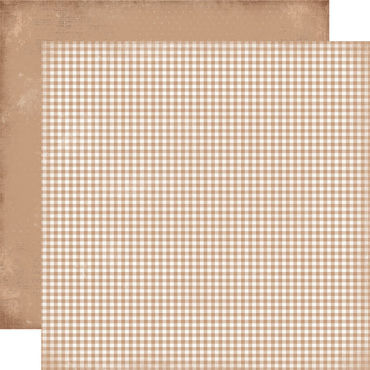 Pre-Order Simple Vintage Believe . Gingerbread Gingham