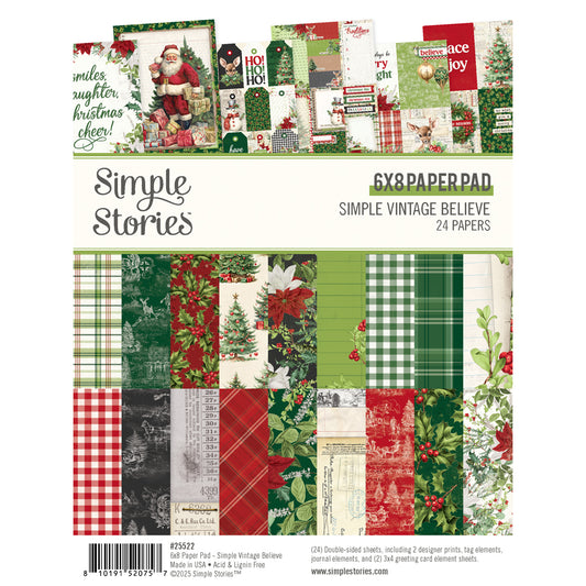 Pre-Order Simple Vintage Believe . 6 x 8 Paper Pad